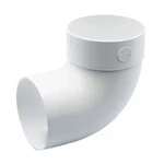 Відвід одномуфтовий Ренвей RainWay 130 білий 87° ф100мм коліно