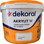 Латексная краска водоэмульсионная для стен DEKORAL Akrylit W 10л