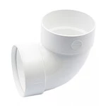 Відвід двомуфтовий Ренвей RainWay 90 білий 87* ф75мм коліно