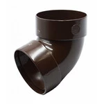 Відвід двомуфтовий Ренвей RainWay 90 коричнева 67* ф75мм коліно