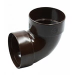 Відвід двомуфтовий Ренвей RainWay 90 коричневий 87* ф75мм коліно