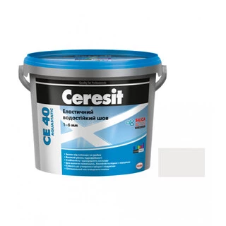 Цветной эластический шов водостойкий Церезит Ceresit СЕ40 №01 белый 2кг
