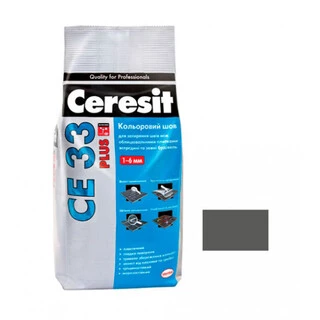 Шов цветной Церезит Ceresit СЕ33 Plus №115 серый цемент 2кг