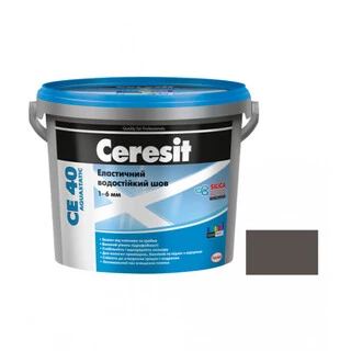 Шов кольоровий еластичний водостійкий Церезіт Ceresit СЕ40 №16 графітовий 2кг
