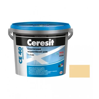 Шов кольоровий еластичний водостійкий Церезіт Ceresit СЕ40 №25 сахара 2кг
