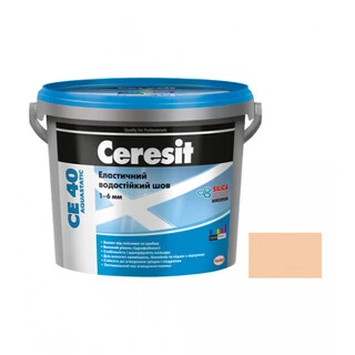 Шов кольоровий еластичний водостійкий Церезіт Ceresit СЕ40 №28 персиковий 2кг