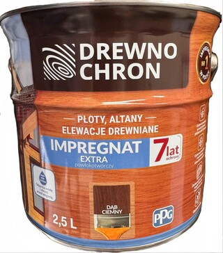 Краска по дереву пропитка drewnochron Дуб Темный 9л