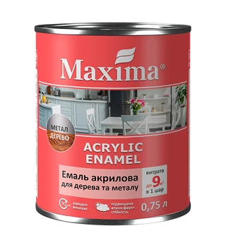 Акриловая эмаль Maxima пепельный для дерева и металла — без запаха