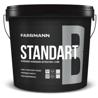 Фасадна штукатурка силікон Farbmann Standart B база LAP 25кг баранець 1,5мм