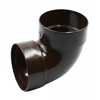 Відвід двомуфтовий Ренвей RainWay 130 коричневий 87° ф100мм коліно