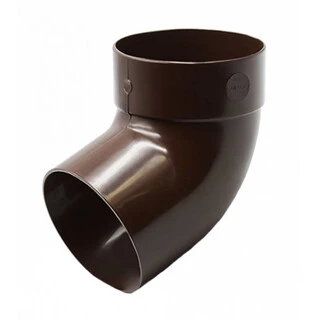 Відвід одномуфтовий Ренвей RainWay 90 коричневий 67* ф75мм коліно