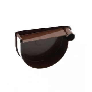 Заглушка воронки права Ренвей RainWay 90 коричнева