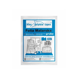 Плівка захисна малярна Blue Dolphin Folia BDT Gruba 4х5м 20мкр